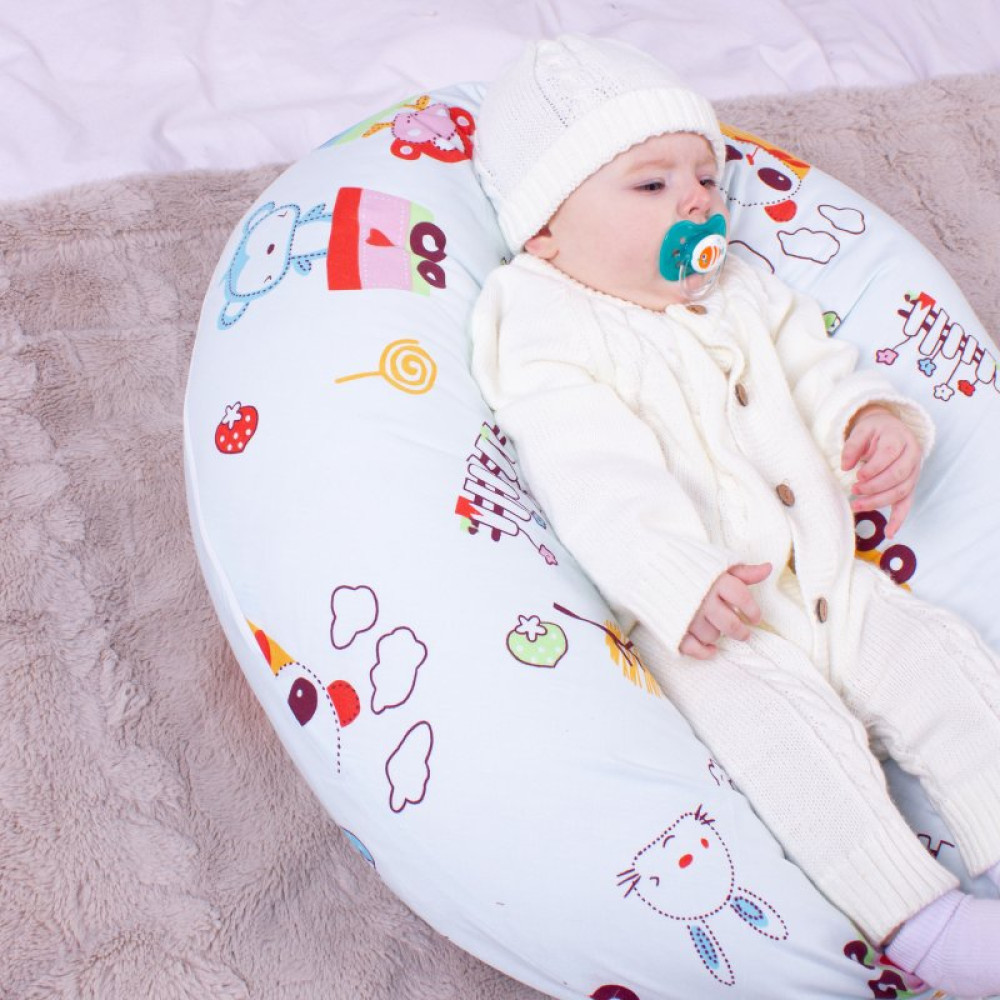 Подушка MirSon для беременных и кормления №8322 Print Line 17-0513 Toys Бязь 30х170х20 см (2200006200475)