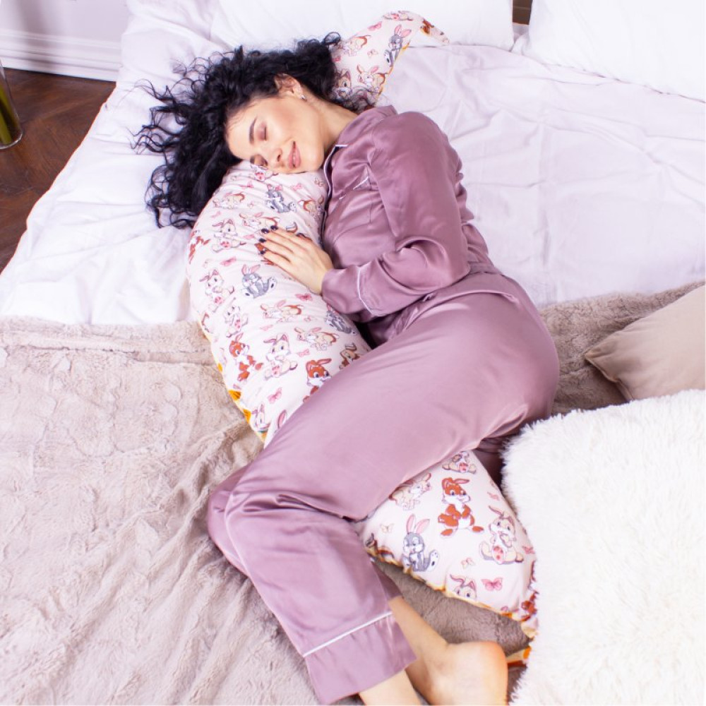 Подушка MirSon для беременных и кормления №8323 Print Line 17-0530 Bambi Бязь 30х170х20 см (2200006200482)