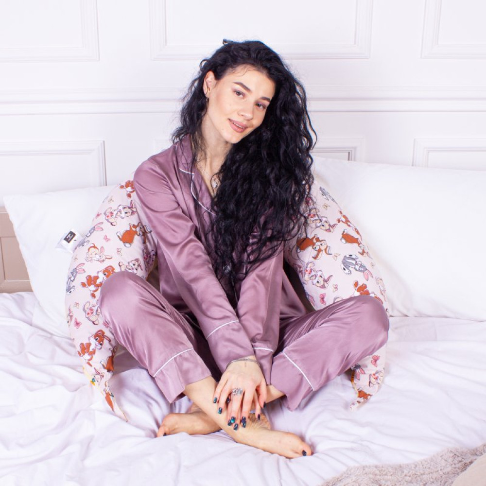 Подушка MirSon для беременных и кормления №8323 Print Line 17-0530 Bambi Бязь 30х170х20 см (2200006200482)