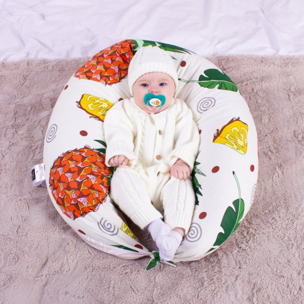 Подушка MirSon для беременных и кормления №8328 Print Line 17-0263 Ananas Бязь 30х170х20 см (2200006200536)