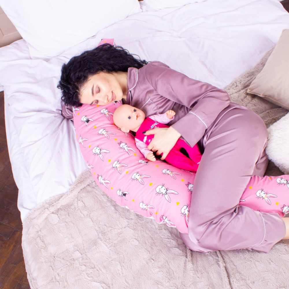 Подушка MirSon для беременных и кормления №8329 Print Line 17-0528 Bunnies pink Бязь 30х170х20 см (2200006200543) Подушка MirSon для беременных и кормления №8329 Print Line 17-0528 Bunnies pink Бязь 30х170х20 см (2200006200543)