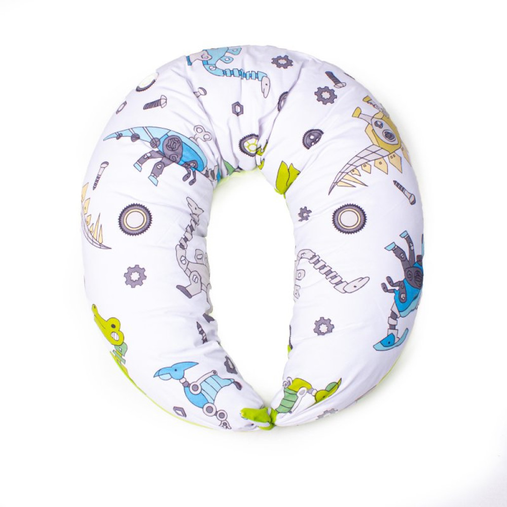 Подушка MirSon для беременных и кормления №8331 Print Line 17-0576 Dinosaur robot Бязь 30х170х20 см (2200006200567)