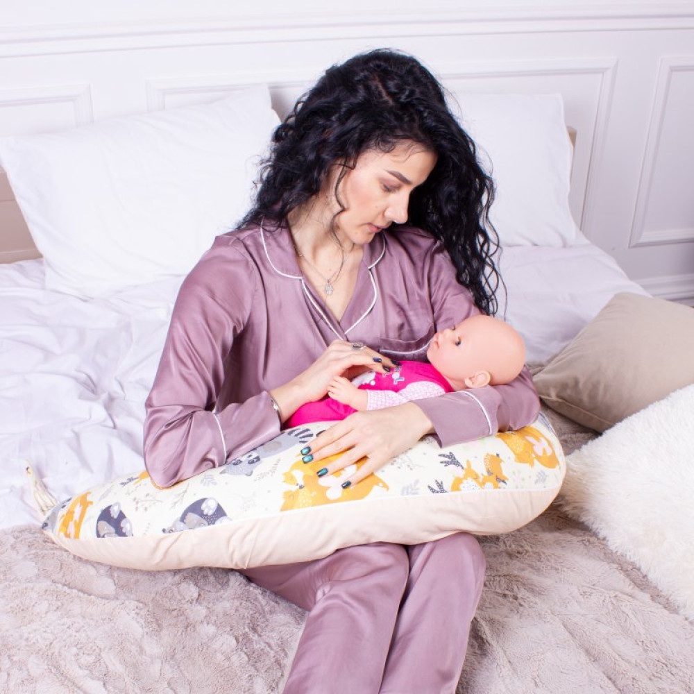 Подушка MirSon для беременных и кормления №8332 Print Line 17-0559 Elkasso Бязь 30х170х20 см (2200006200574)