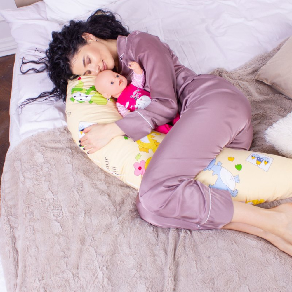 Подушка MirSon для беременных и кормления №8333 Print Line 17-0359 Libreville Бязь 30х170х20 см (2200006200581)