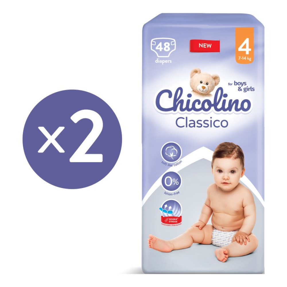 Подгузник Chicolino Classico Размер 4 (7-14 кг) 96 шт (2000064265979)