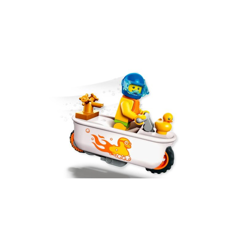 Конструктор LEGO City Каскадерский мотоцикл для игры в ванной 14 деталей (60333)