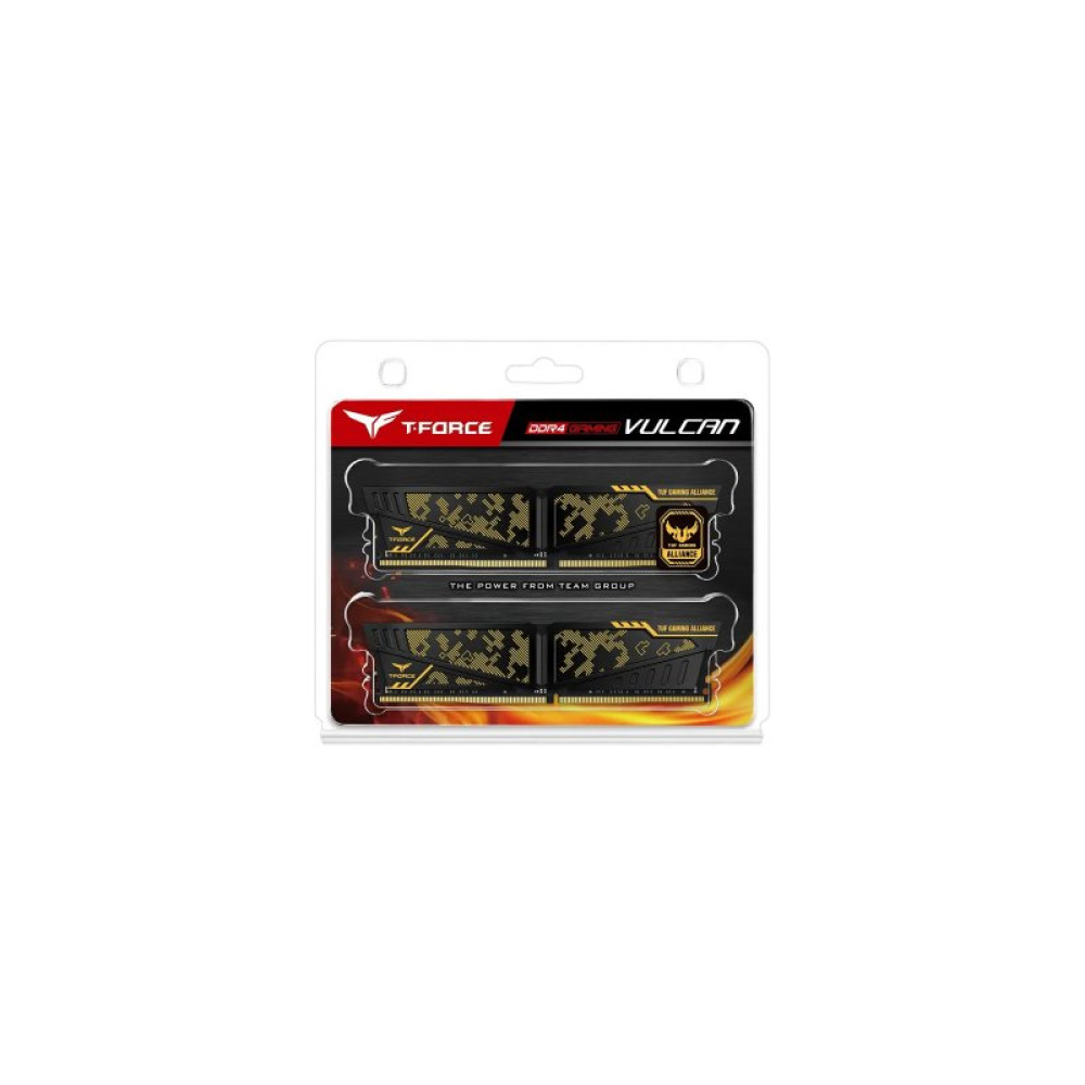 Модуль пам'яті для комп'ютера DDR4 16GB (2x8GB) 3200 MHz Vulcan TUF Yellow Team (TLTYD416G3200HC16CDC01)