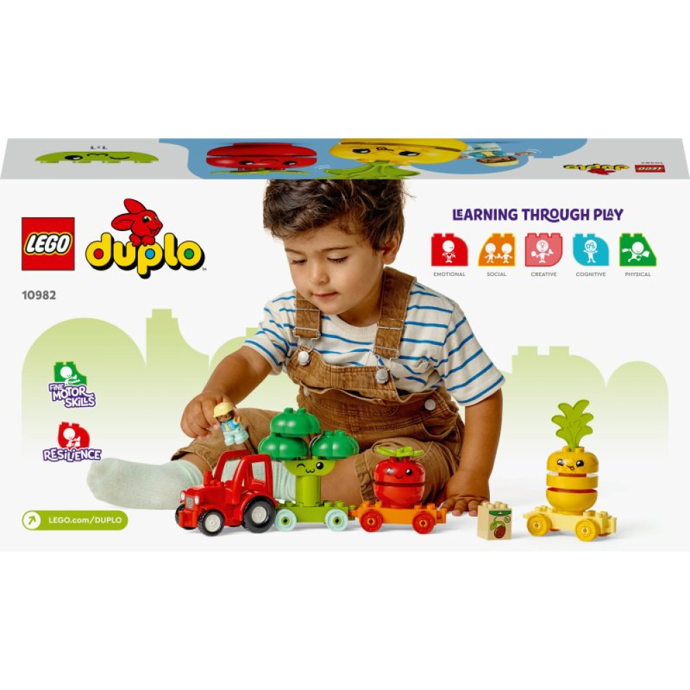 Конструктор LEGO DUPLO My First Трактор для выращивания фруктов и овощей 19 деталей (10982)