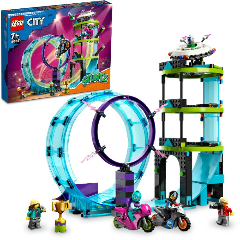 Конструктор LEGO City Stuntz Невероятное задание для каскадеров 385 деталей (60361)