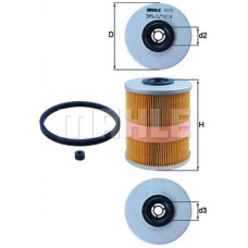 Фильтр топливный Mahle KX78D