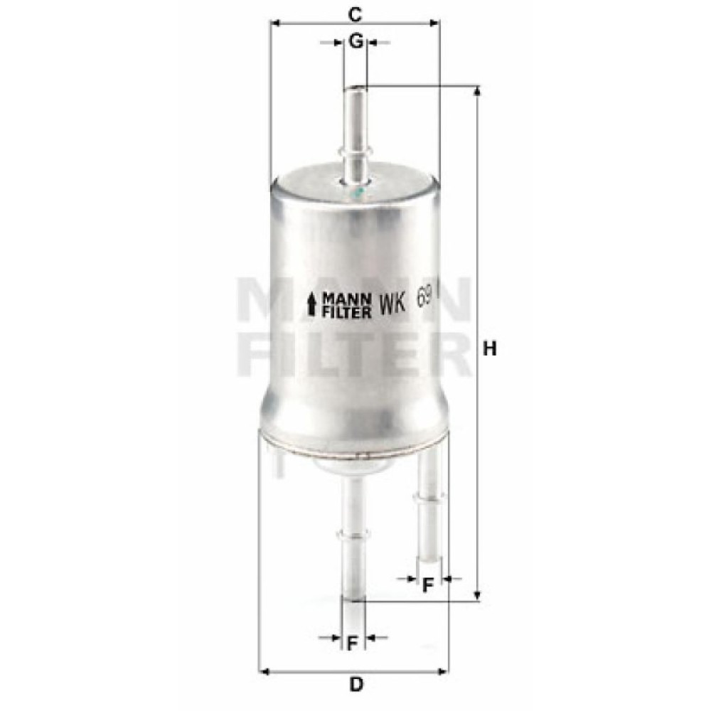 Фільтр паливний Mann WK69