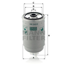 Фильтр топливный Mann WK842/2