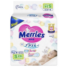 Подгузник Merries для детей S 4-8 кг 24 шт (555016) Подгузник Merries для детей S 4-8 кг 24 шт (555016)