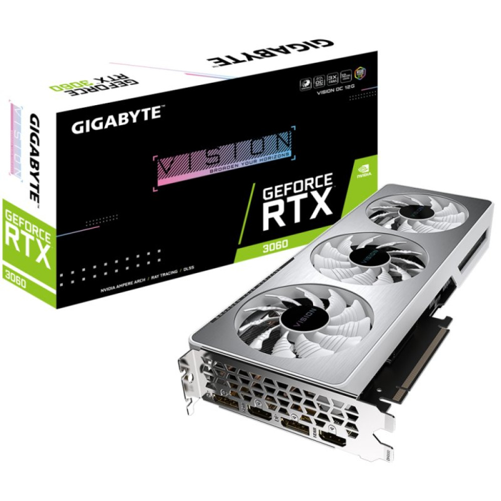 Видеокарта GIGABYTE GeForce RTX3060 12Gb VISION OC 2.0 LHR (GV-N3060VISION OC-12GD 2.0)
