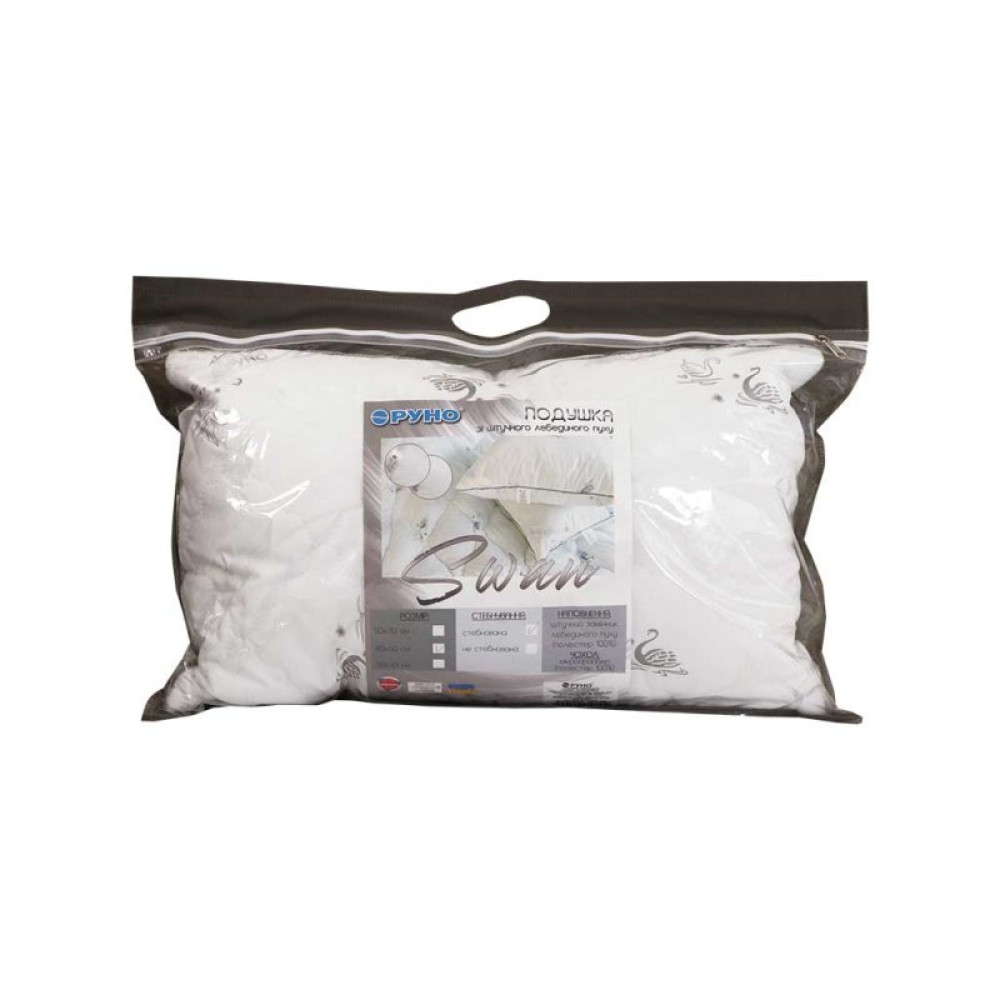 Подушка Руно из искусственного лебединого пуха Swan Luxury 40х60 см (309.52_Swan Luxury)