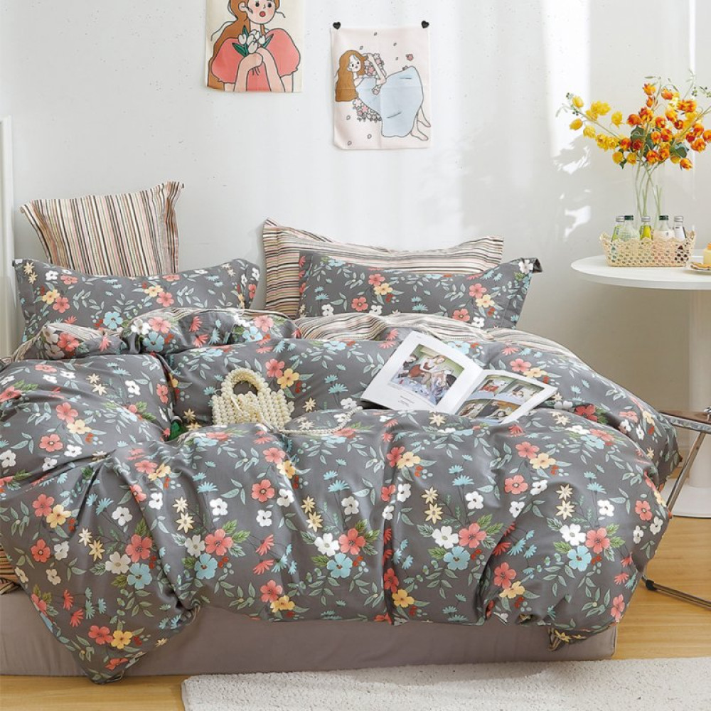 Постельное белье Home Line 05-071 Герань сатин полуторный (163918) Постельное белье Home Line 05-071 Герань сатин полуторный (163918)