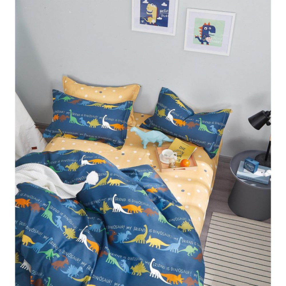 Постільна білизна Home Line Мій друг динозавр сатин євро (154576) Постільна білизна Home Line Мій друг динозавр сатин євро (154576)