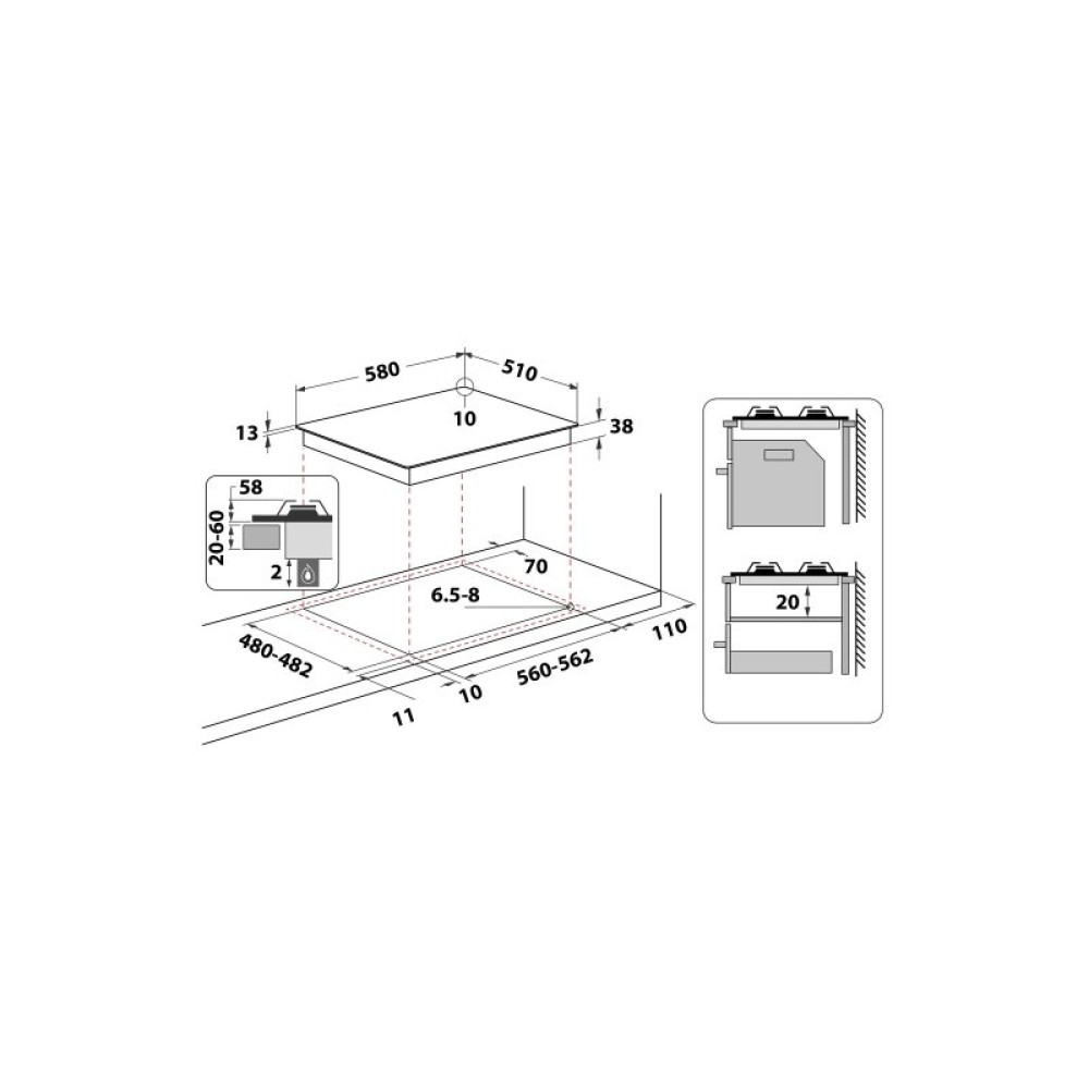Варочна поверхня Whirlpool TKRL661IXEU