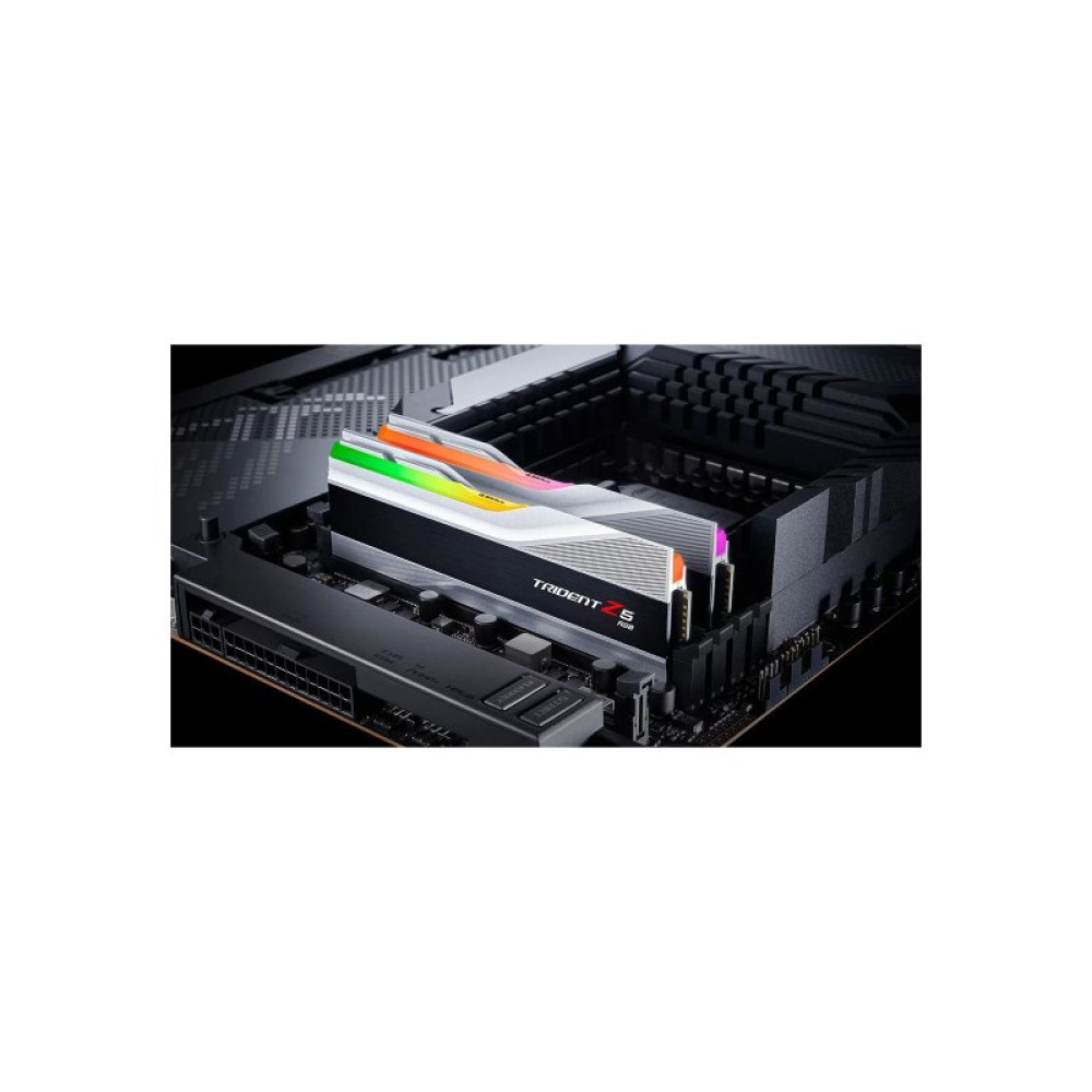 Модуль памяти для компьютера DDR5 32GB (2x16GB) 6600 Trident Z5 RGB Silver G.Skill (F5-6600J3440G16GX2-TZ5RS)