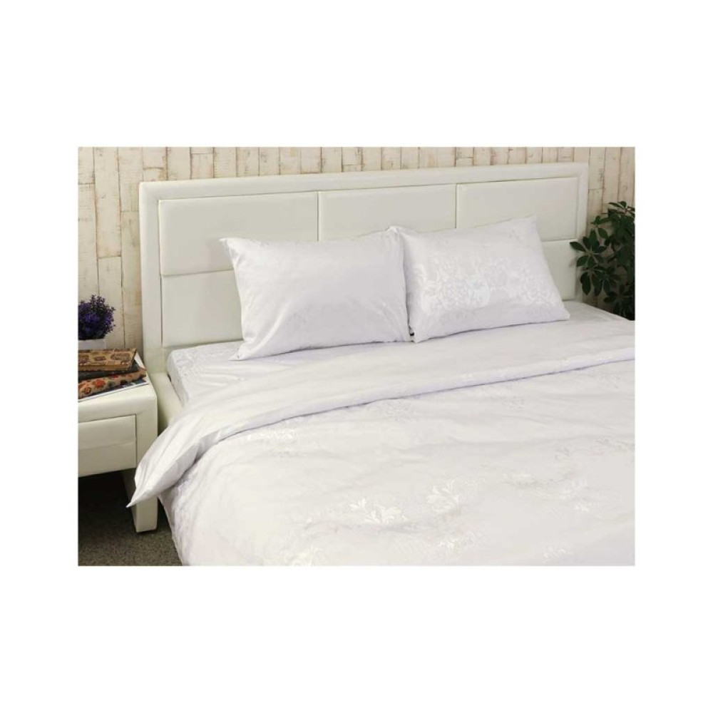 Постельное белье Руно АЖ Белый сатин набивной полуторный (1.137АЖ_БілийА) Постельное белье Руно АЖ Белый сатин набивной полуторный (1.137АЖ_БілийА)