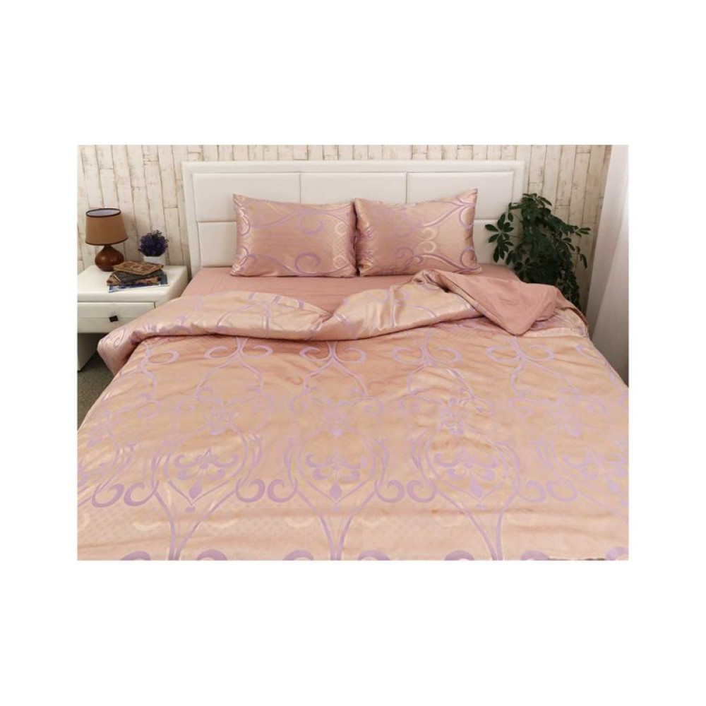 Постільна білизна Руно Beige сатин набивний полуторний (677.137АЖ_Бежевий)