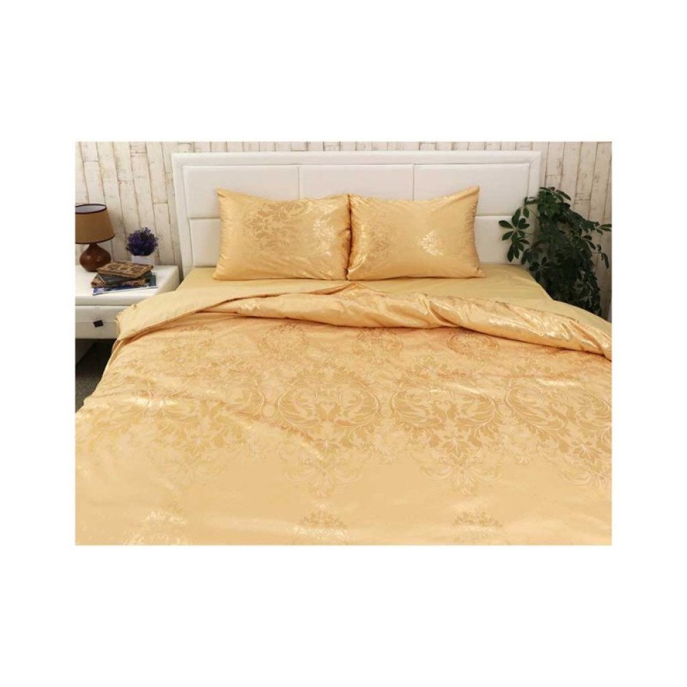 Постільна білизна Руно АЖ Золотий сатин набивний полуторний (677.137АЖ_Золото)