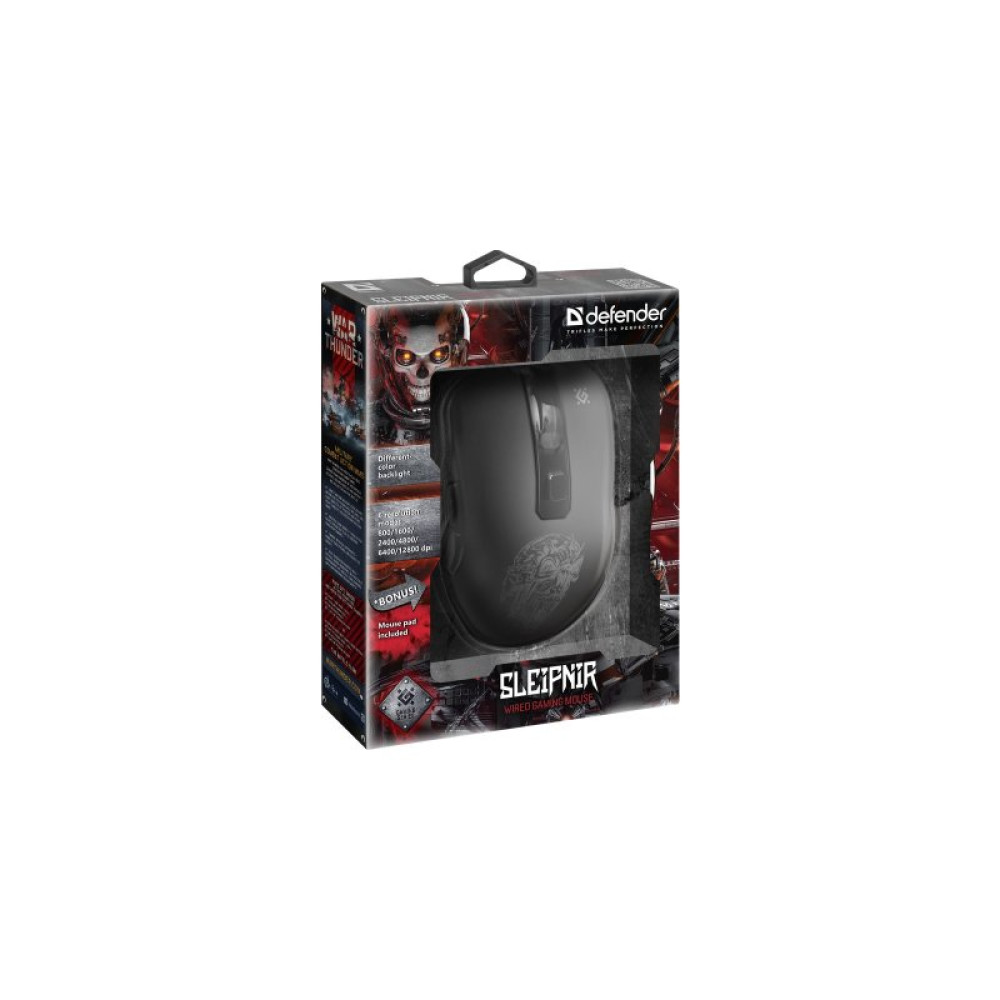 Мышка Defender Sleipnir GM-927 USB Black+ Килимок (52927)
