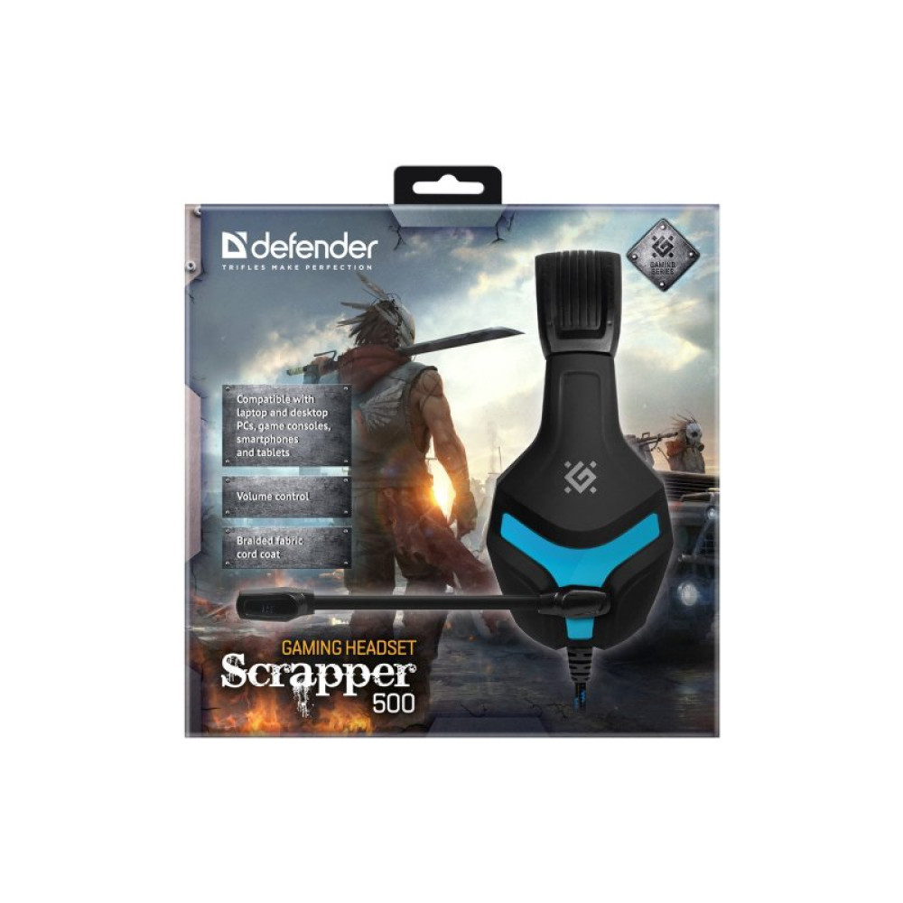 Навушники Defender Scrapper 500 Blue-Black (64501)
