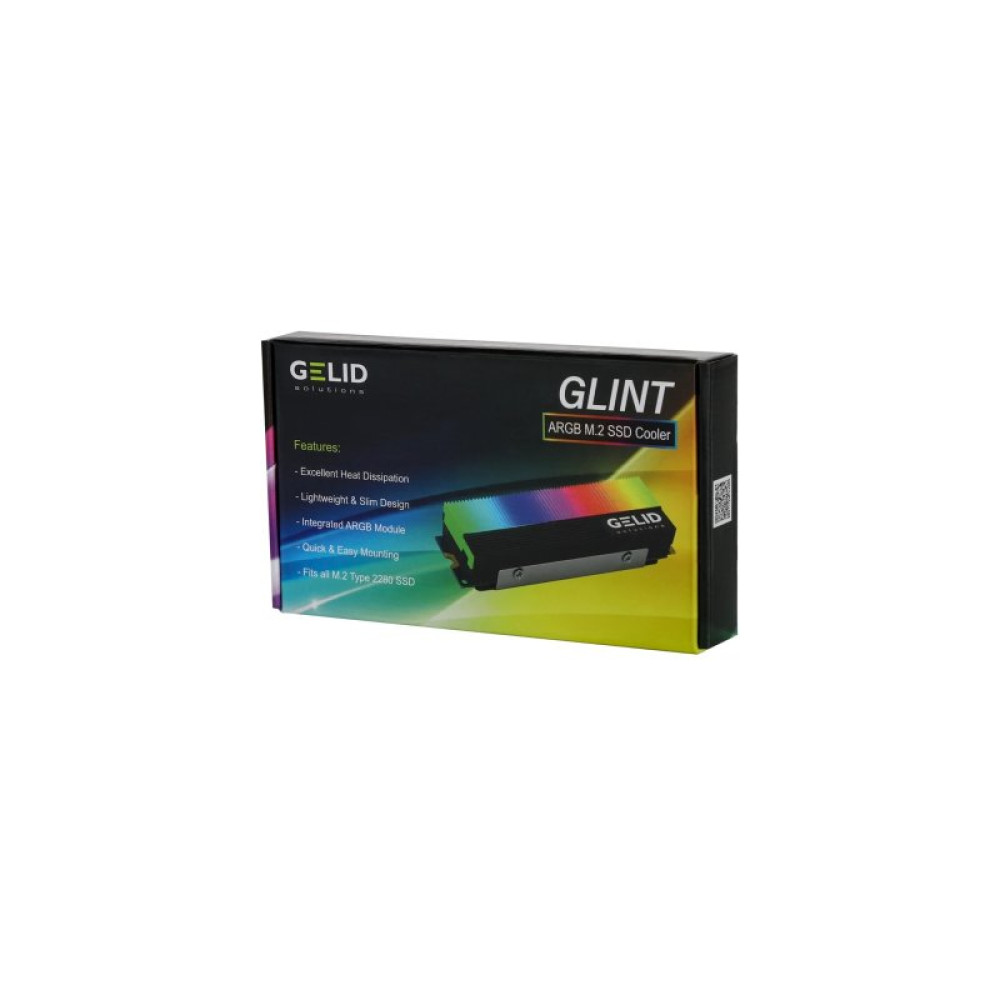 Радіатор охолодження Gelid Solutions GLINT ARGB M.2 2280 SSD (M2-RGB-01)_