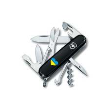 Ніж Victorinox Climber Ukraine Black "Серце жовто-блакитне" (1.3703.3_T1090u)