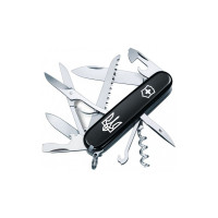 Нож Victorinox Huntsman Ukraine Black "Тризуб" (1.3713.3_T0010u)
