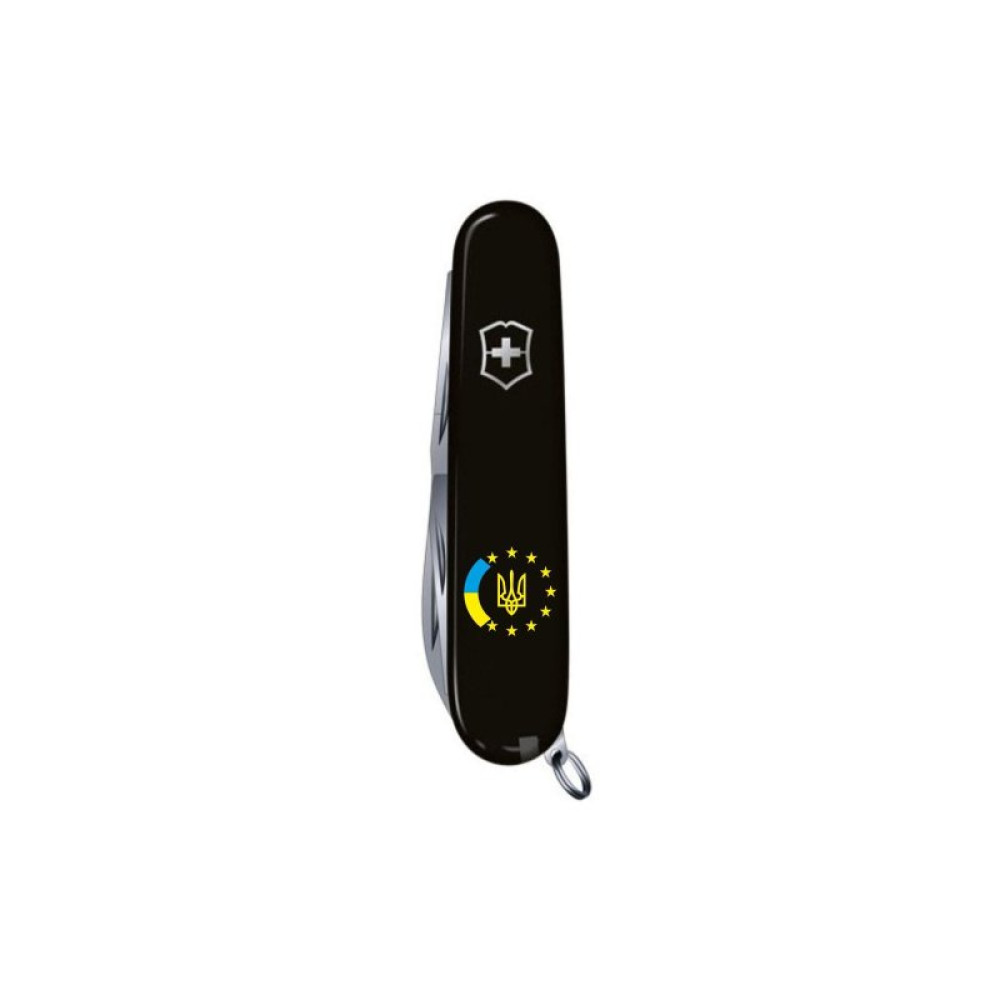 Ніж Victorinox Huntsman Ukraine Black "Україна ЄС" (1.3713.3_T1130u)