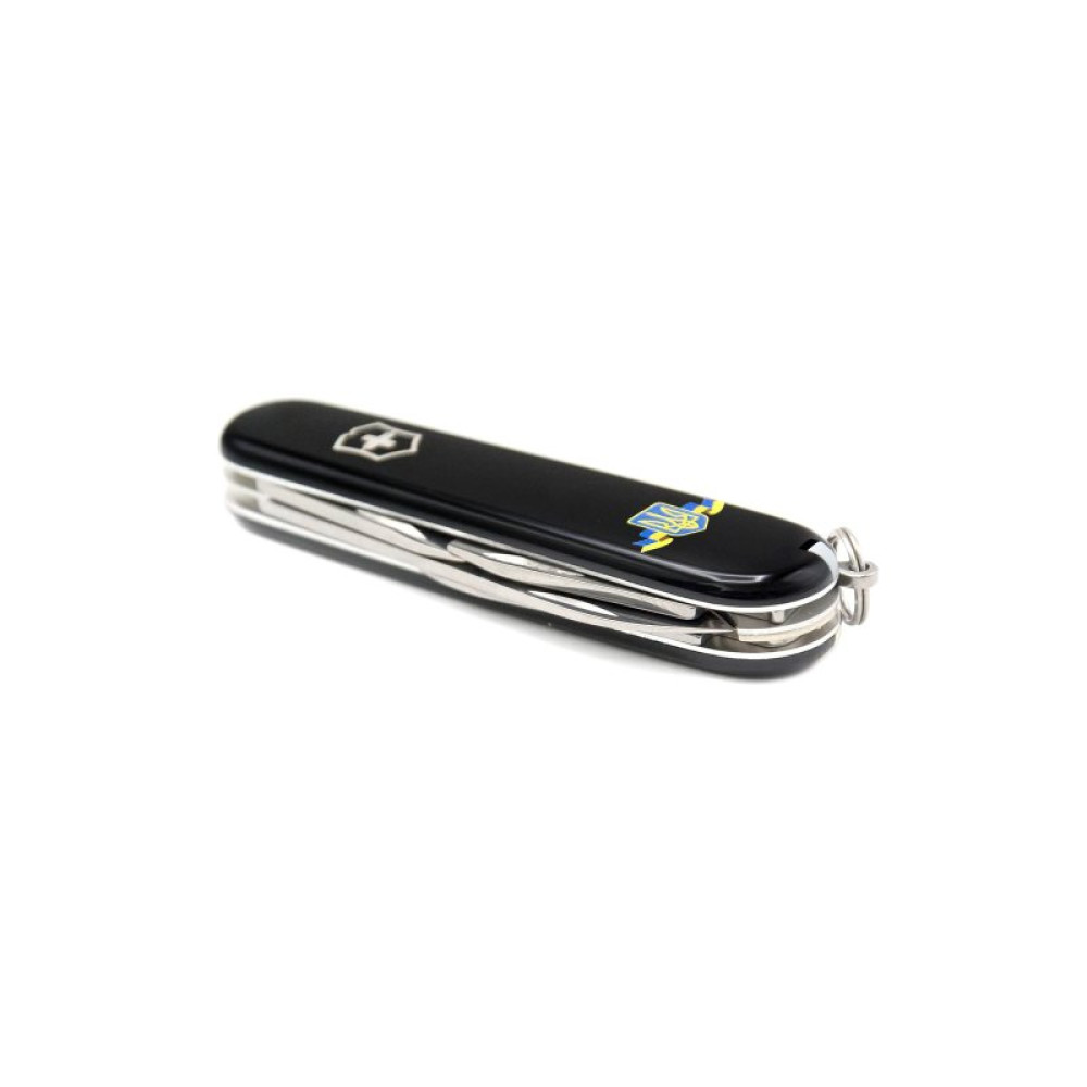 Ніж Victorinox Spartan Ukraine Black "Герб України Зі Стрічкою" (1.3603.3_T1010u)