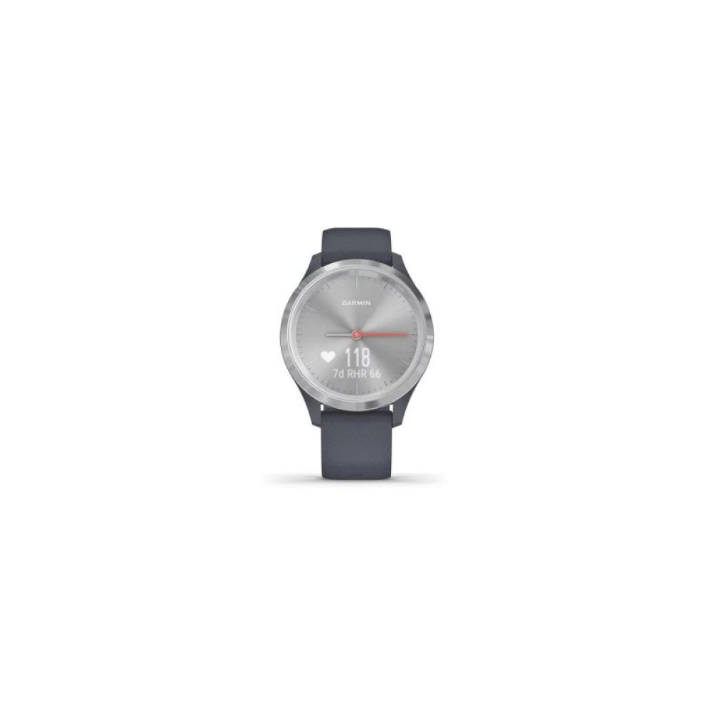Смарт-часы Garmin vivomove 3S, Silver, Granite Blue, Silicone, (010-02238-00)
