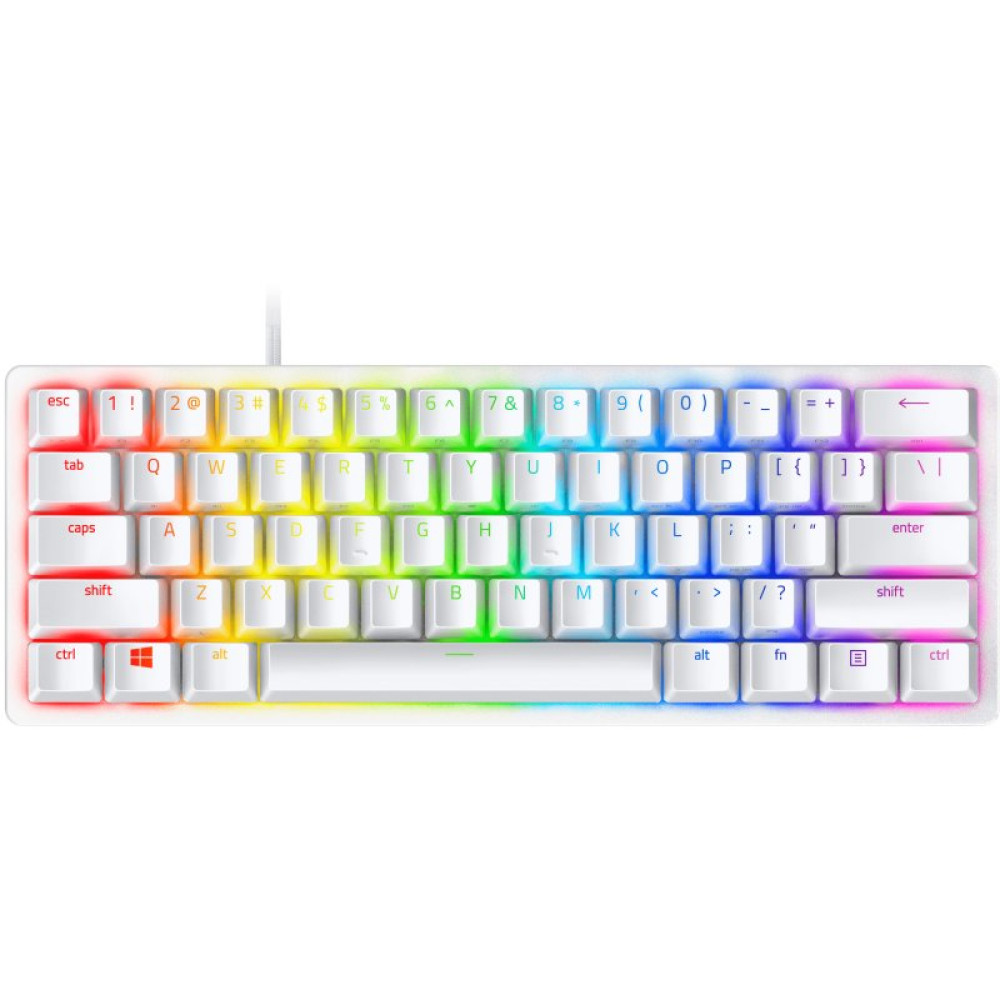 Клавиатура Razer Huntsman mini Mercury Red Switch USB RU White (RZ03-03392200-R3R1)