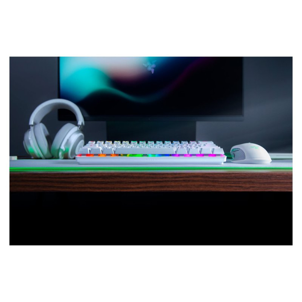 Клавиатура Razer Huntsman mini Mercury Red Switch USB RU White (RZ03-03392200-R3R1)