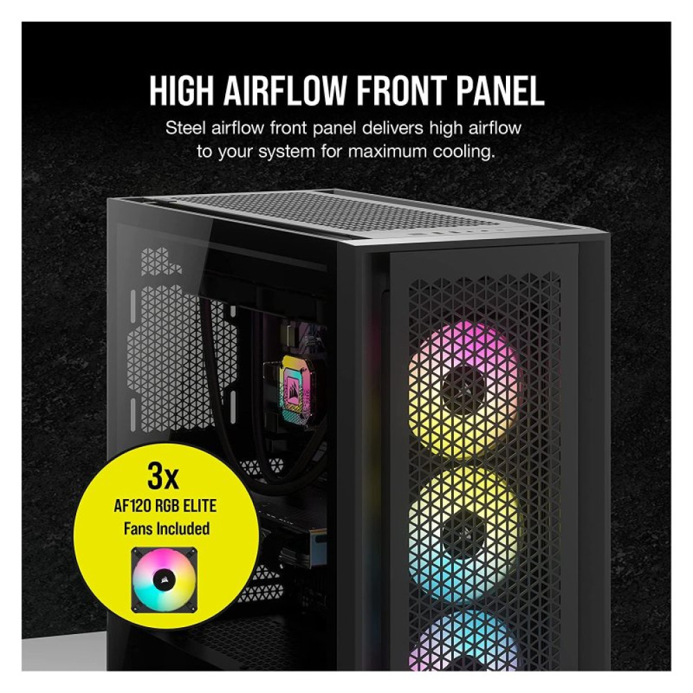 Корпус Corsair iCUE 5000D RGB AirFlow Tempered Glass Black (CC-9011242-WW)