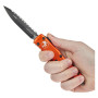 Нож Microtech Ultratech Double Edge Black Blade FS Serrator Orange (122-3OR)