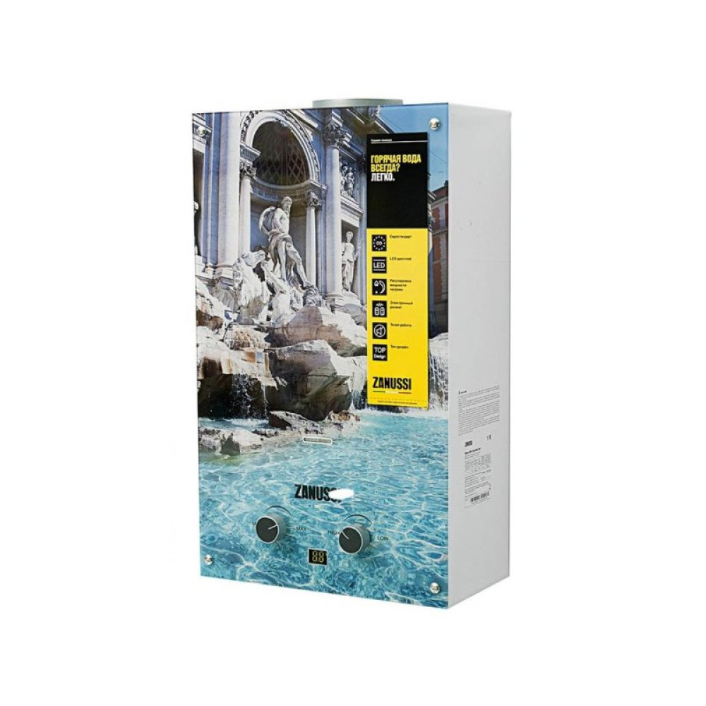 Проточный водонагреватель Zanussi GWH 10 Fonte Glass Trevi (GWH10FONTEGLASSTREVI)