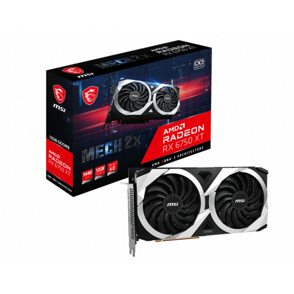 Видеокарта MSI Radeon RX 6750 XT 12Gb MECH 2X OC (RX 6750 XT MECH 2X 12G OC)_