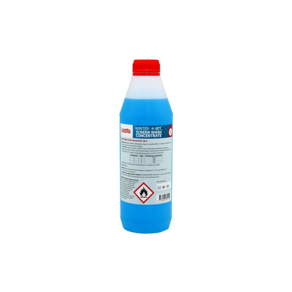 Омивач автомобільний Lesta WINTER SCREEN WASH CONCENTRATE -80 1л (391249)