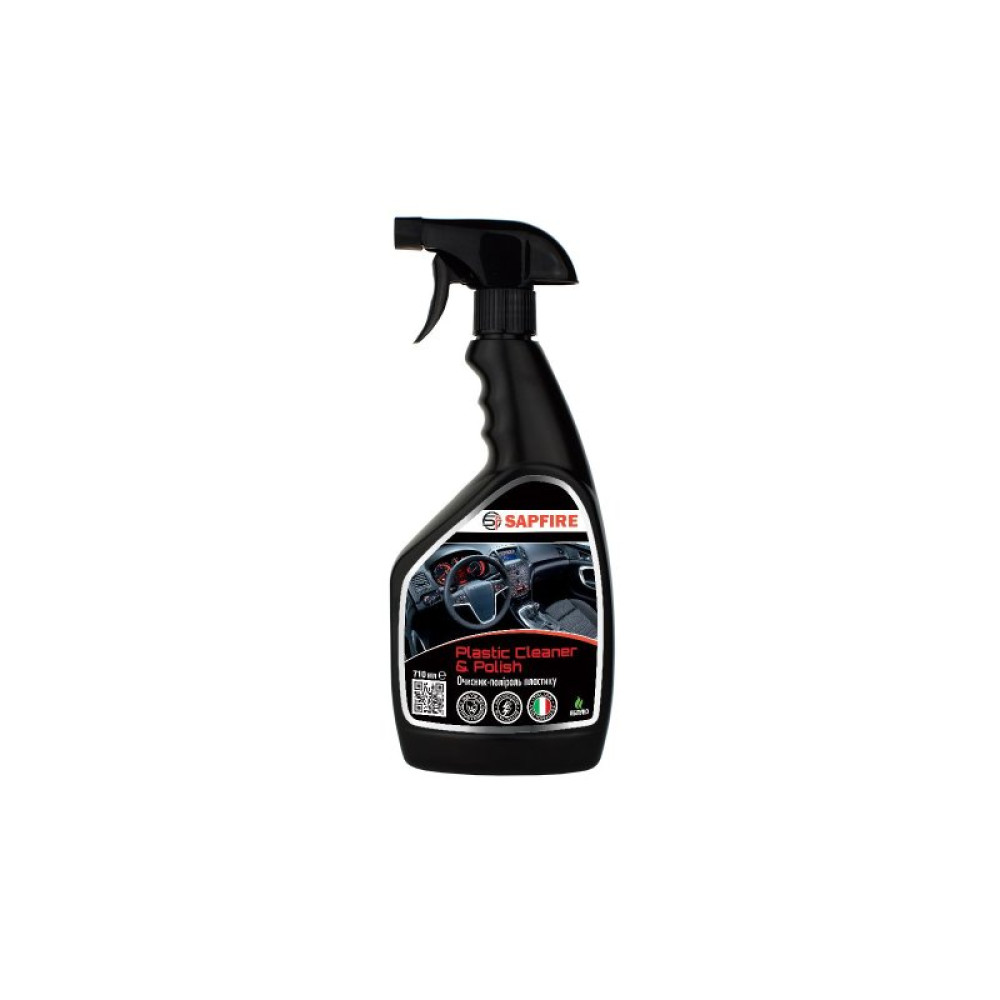 Автополіроль SAPFIRE Plastic CleanerPolish - яблуко 710мл (002708)