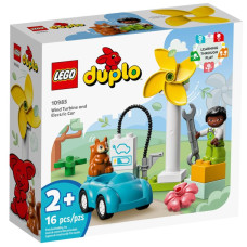 Конструктор LEGO DUPLO Town Ветровая турбина и электромобиль 16 деталей (10985)