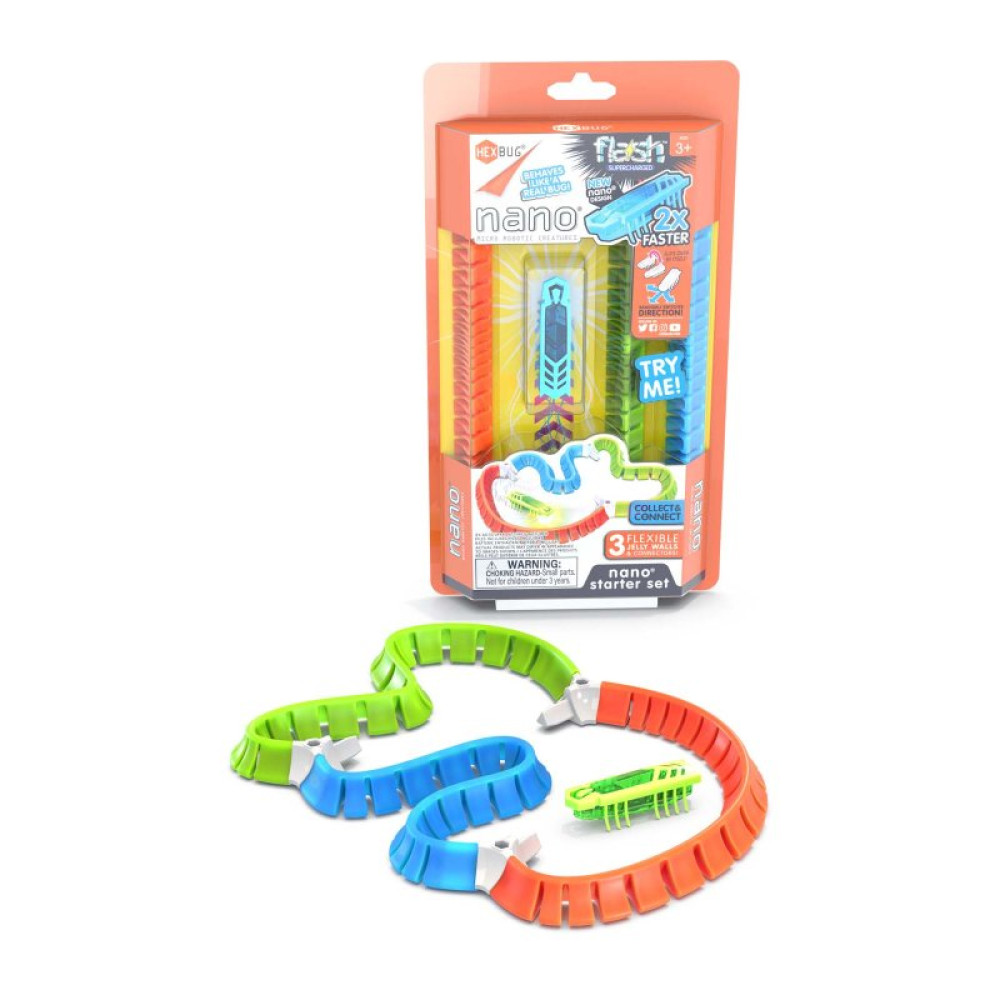 Інтерактивна іграшка Hexbug Набір Nano Flash International Starter Set синій (433-7124_blue)