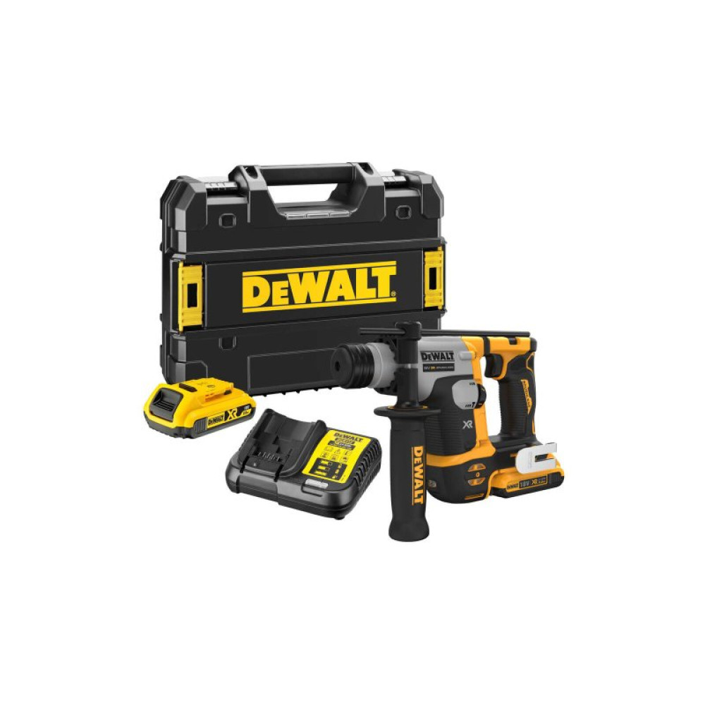 Перфоратор DeWALT безщітковий, SDS-Plus, 18 В, 3 Дж, 3 реж. кейс (DCH172D2)