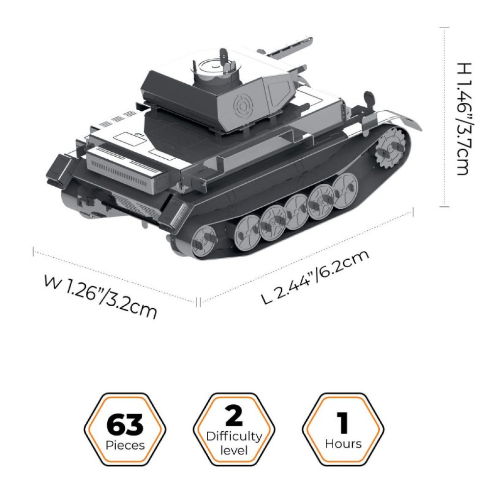 Конструктор Metal Time коллекционная модель Pz.Kpfw. II Ausf. G (MT061)