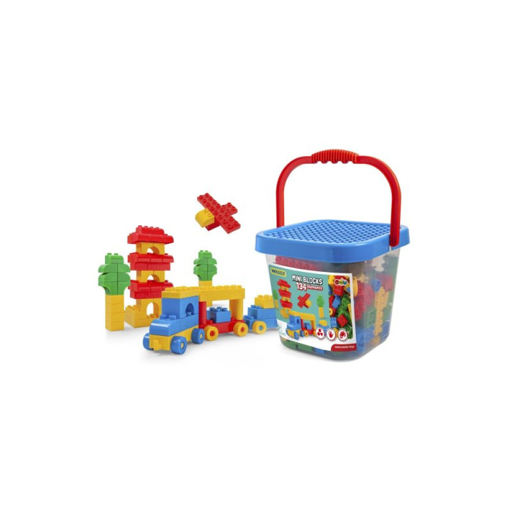 Конструктор Wader Ведро с конструктором большое (41340) Конструктор Wader Ведро с конструктором большое (41340)