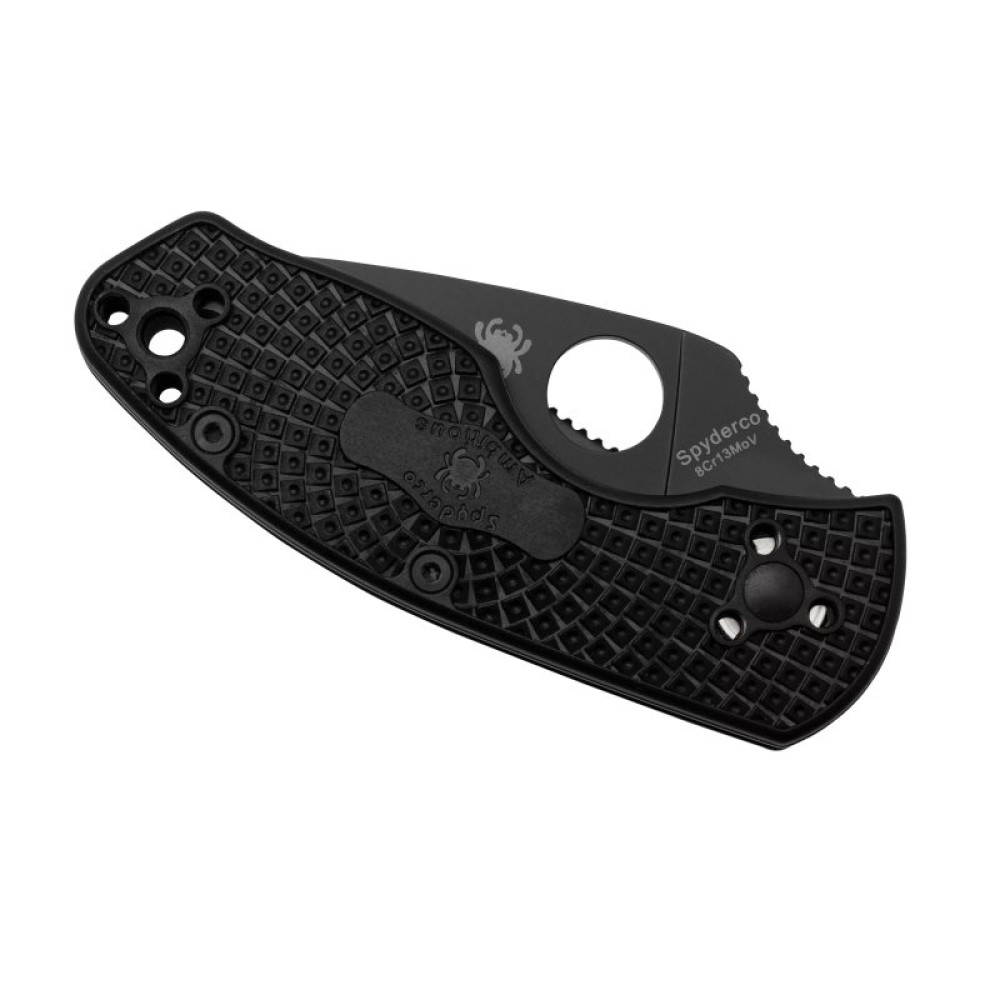 Нож Spyderco Ambitious FRN Black Blade Serrator (C148SBBK)