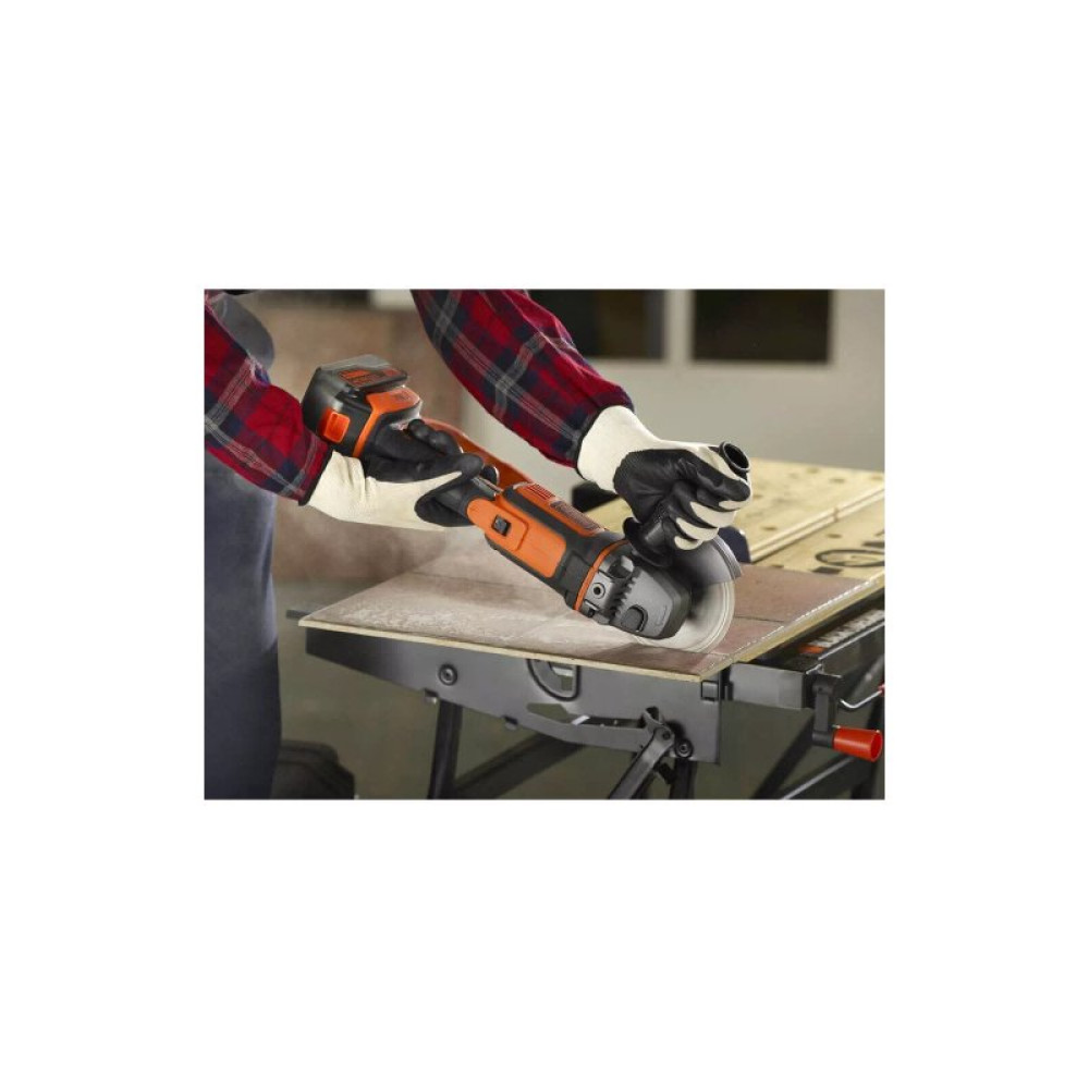 Шлифовальная машина Black&Decker 18V, 4Ah, 125 мм, 8600 об/мин (BCG720M1)