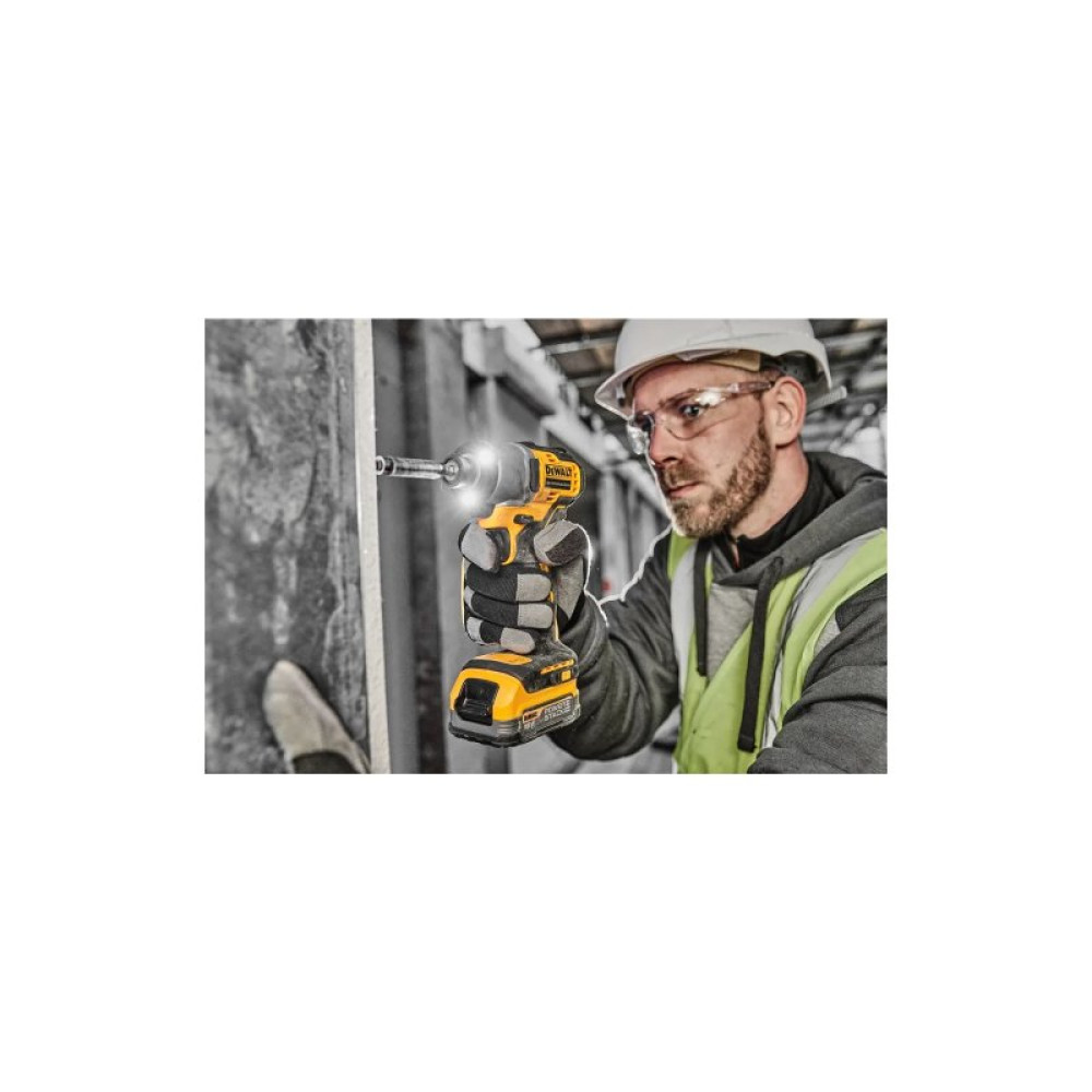 Набір електроіструментів DeWALT XR Li-Ion PowerStack 18V 2x5Ah, 90 Нм,0-650/0-2000об/хв+DCF840N (DCD805H2T+DCF840N)